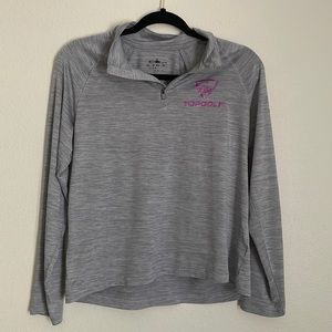 size M top golf quarter zip athletic jacket